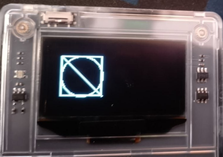 Ejemplo de figuras dibujadas en Arduboy