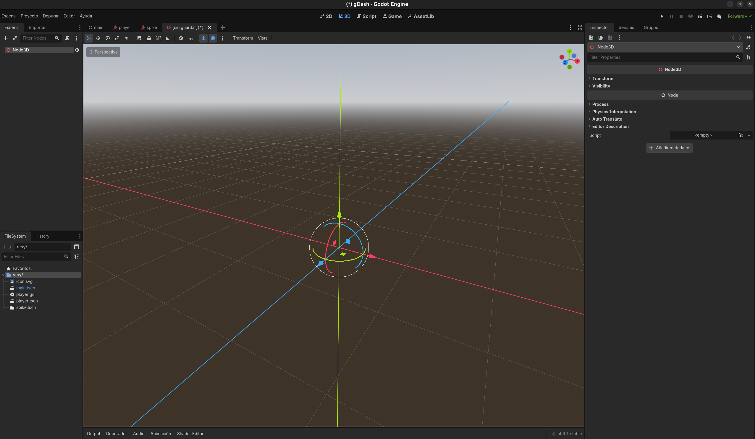 Crear nueva escena 3D