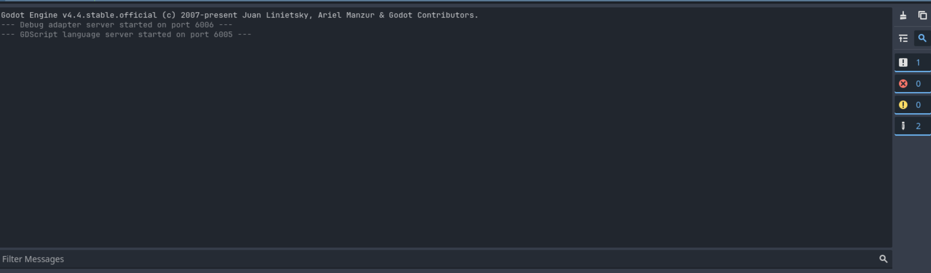Imagen de la consola de salida