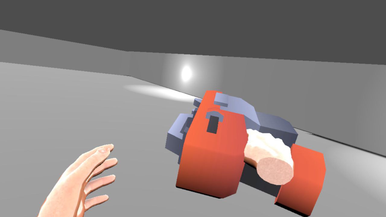 Arma en la mano del jugador en VR